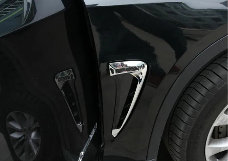 Автомобильный капот крыло наклейка вентиляционное отверстие Крышка Накладка для BMW X5 F15 X5M F85 акула жабры боковые вентиляционные наклейки автомобиля-Стайлинг