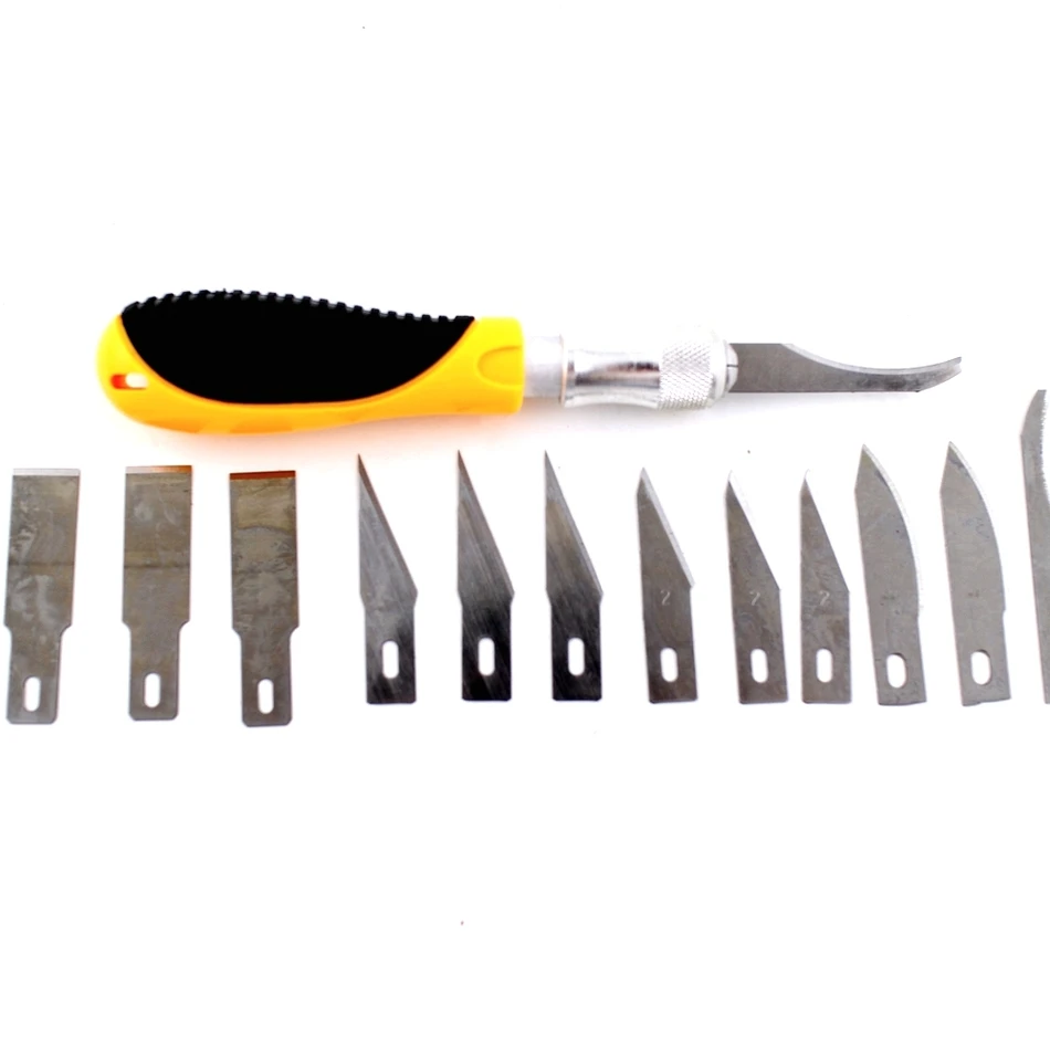 12Pcs Blades/Set Carving knife Alloy steel blade Wood Engraving cutting Sculpture Knife Scalpel Cutting PCB Circuit Board Repair