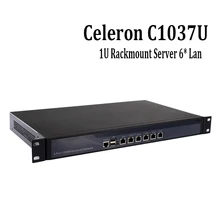C1037u Mini pc 6 Lan server appliance, Firewall Appliance 1U Rackmount Server, pfsense firewall Router Pfsense for Internet cafe