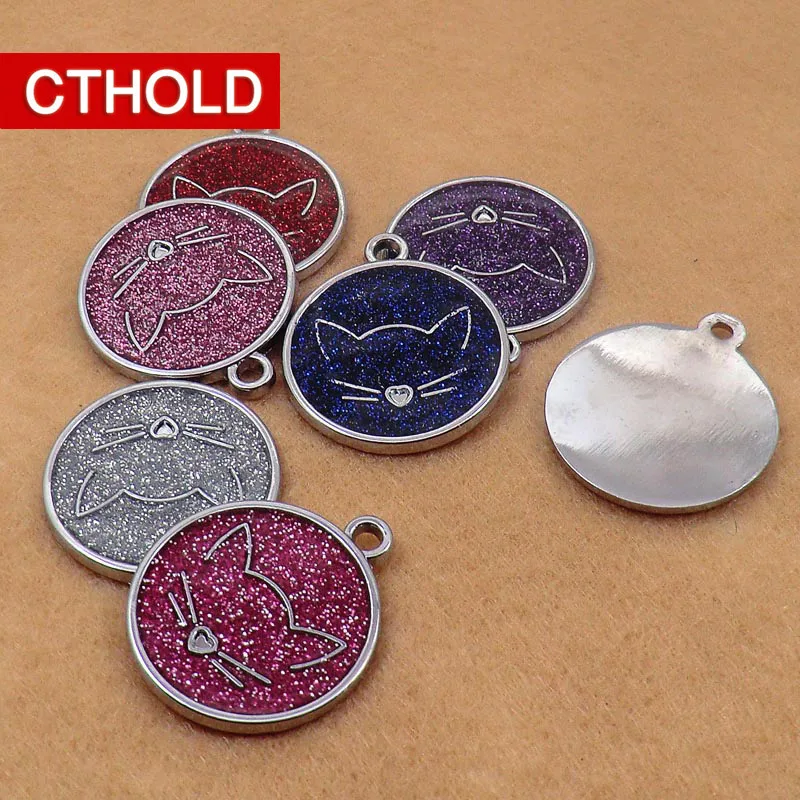 Персонализированная идентификационная бирка для собак CTHOLD 30 шт./лот блестящие