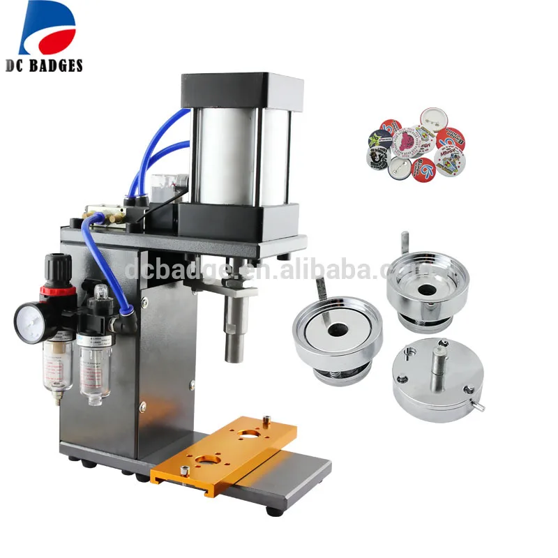 

Pneumatic button badge machine efficiently badge press making machine