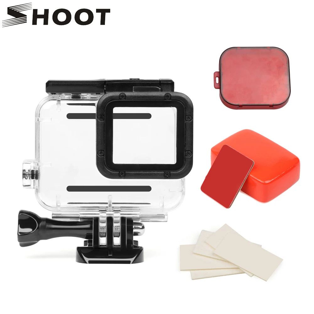

SHOOT 45m Waterproof Case for Gopro Hero 5 6 7 Black Edition Camera with base Mount Protective Go Pro HERO 7 6 5 Case Accessory