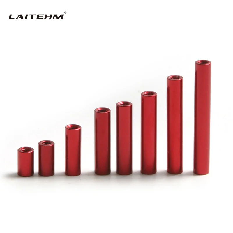Алюминиевая распорка LAITEHM 10 шт./лот M3 * 5/6/8/10/12/15/20/25/30/35/37/40/45/50/60/70/80/90/100 черная или
