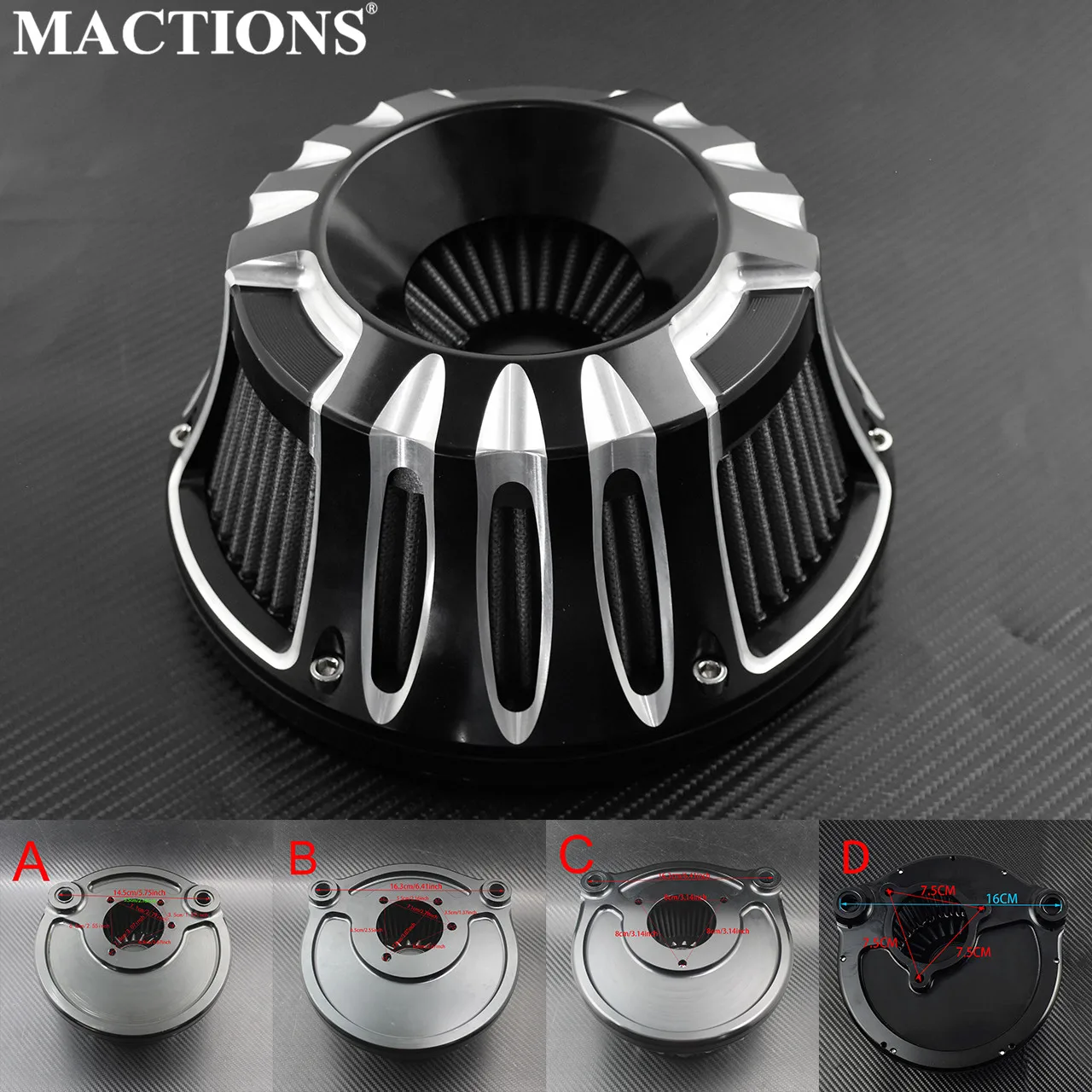 Motorcycle Air Filter Cleaner CNC Crafts Intake Filter For Harley XL Sportster 2004-Up Dyna FXDLS Softail FatBoy Touring FLHR