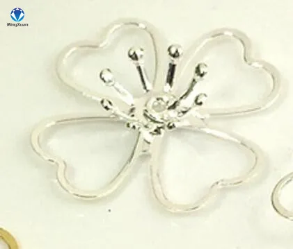 20 шт. 22x22mm медные филигранные Полые Цветы базовый соединитель аксессуары для