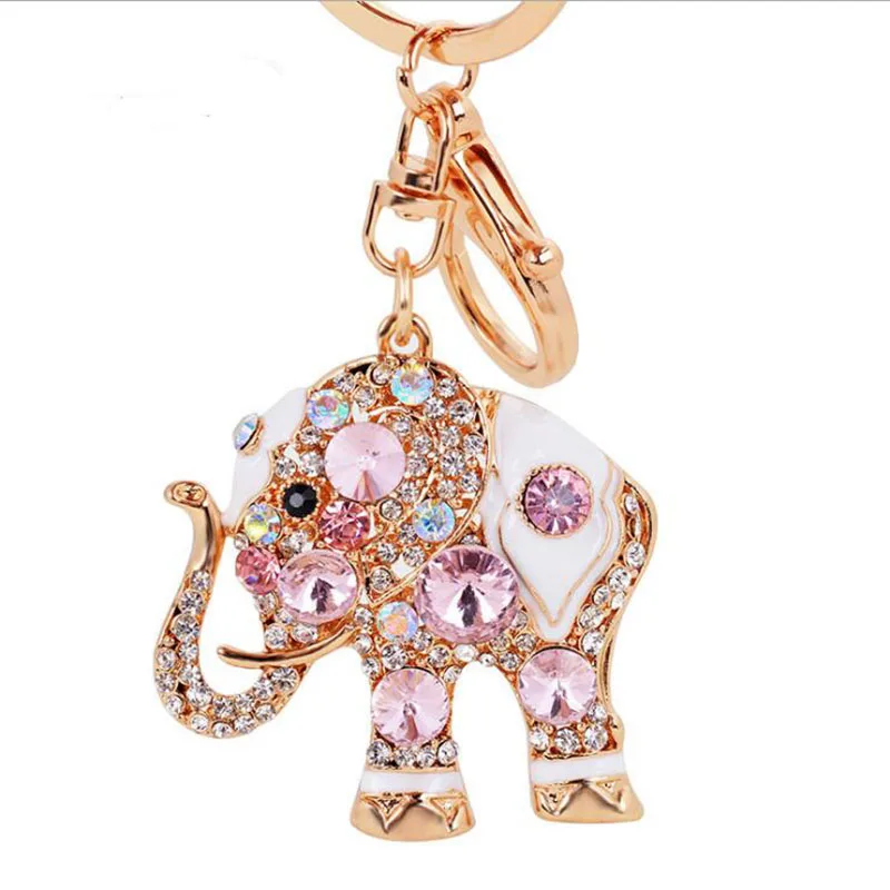 

2019 Ornaments Creative small gifts Accessories Korean version popular Bag-link alloy drilled Elephant Pendant girls bag hanging