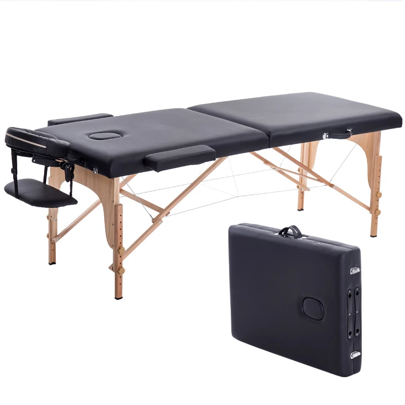 Special Folding Beauty Bed 180cm length 60cm width Professional Portable Spa Massage Tables Foldable with Bag Salon Furniture Wooden