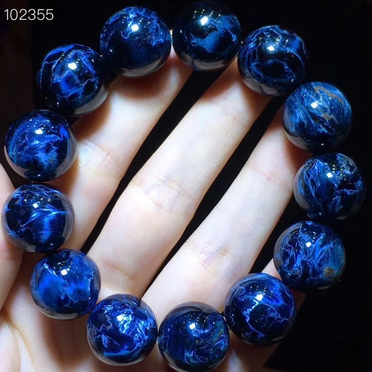 

Natural Blue Pietersite Gemstone Round Beads Cat Eye Bracelet From Namibia 17mm Healing Gift AAAAA Certificate Drop Shipping