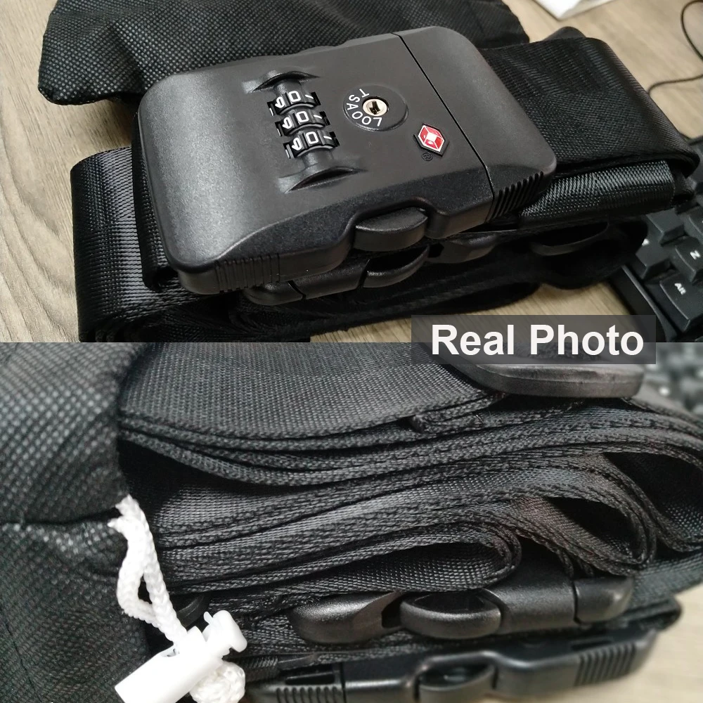 Регулируемые дорожные багажные ремни для чемодана с TSA 3 цифровой кодовый замок