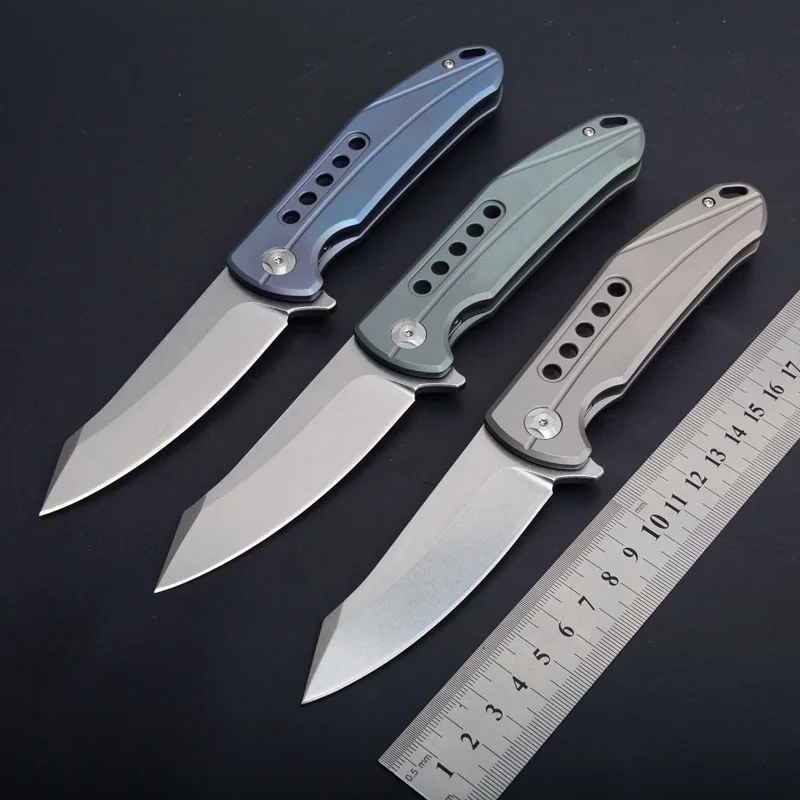 

Hysenss Titanium Tactical Folding Knife TC4 Handle Ball Bearing Outdoor Hiking Hunting Survival Rescue Pocket Utility EDC Tools