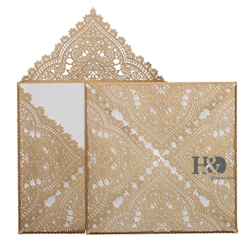 

120Pcs Wedding Invitation Card Personalized Color and Printing Decorative Cards Envelope Carved Pattern Party Supply