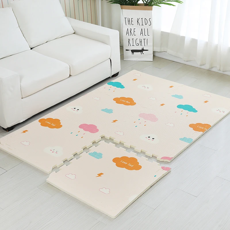 Infant Shining Baby Mat XPE Foam Kid Play Mat 180*120*2CM(71*47*0.8in) 6PCS Floor Mats Foam 0-8Y Waterproof Living Room