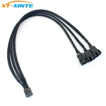 

4Pin PWM 1 to 3 Ways Cooling Fan Power Supply Extension Cable Y Splitter Cord Multiplier Computer PC Chassis Cooed 22AWG 30cm