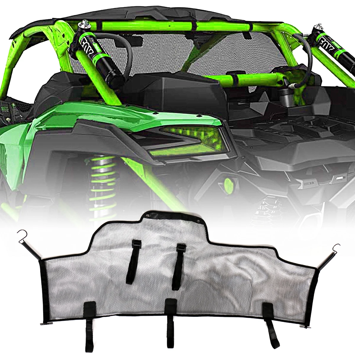 

Rear Black Windscreen Mesh Fit For Can-Am Maverick X3 Max R 2017 2018 2019