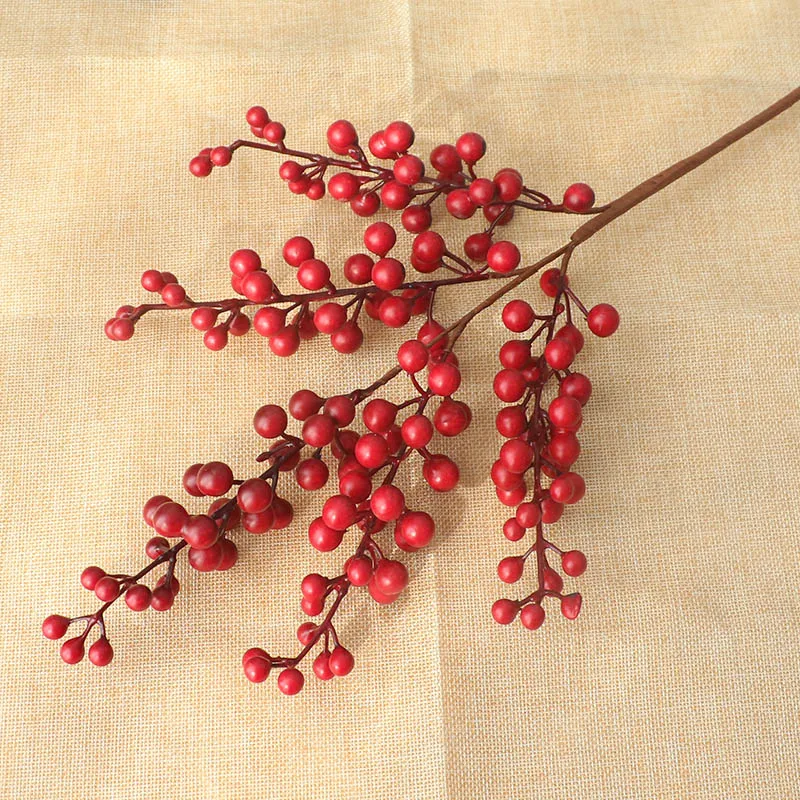 Artificial Berries Branch Plastic Fake Flowers