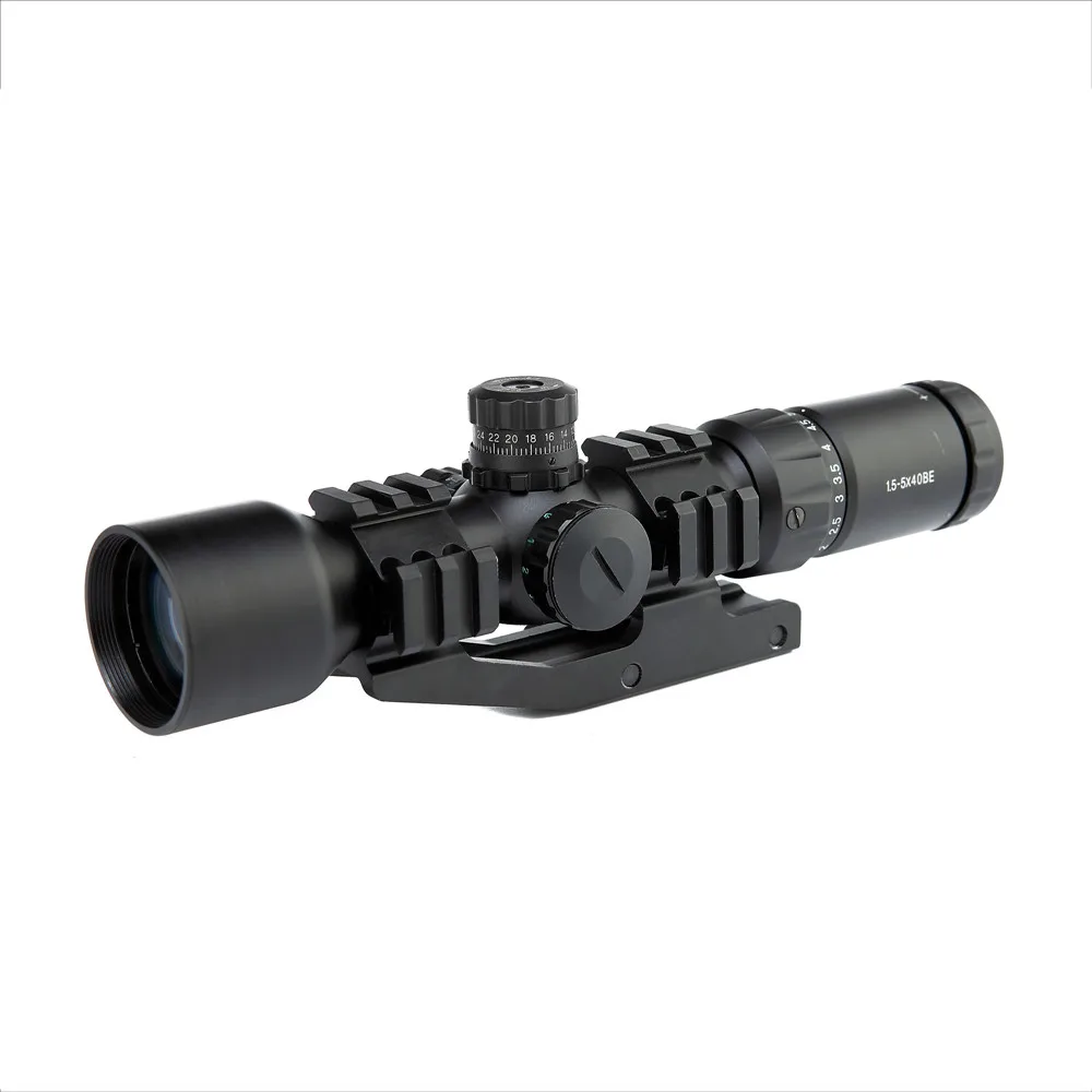 Hunting Sight Holographic Mount Airsoft Tactical Rifle Scope 1.5 5X40BE