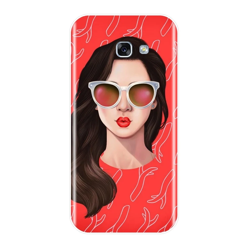 Силиконовый чехол для телефона Samsung Galaxy A3 A5 A7 2016 2017 Желтая Мягкая задняя крышка 2018