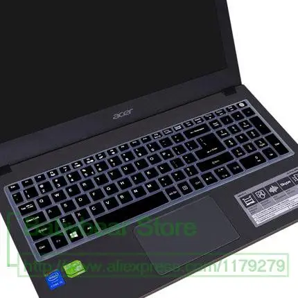 Силиконовые 15,6 17,3 дюйма клавиатура протектор кожного покрова для acer Aspire V15 V17 Vn7-592G Vn7-792G F15 F5-571 F5-573G E5-576G - Цвет: black