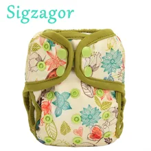 [Sigzagor] 3 Новорожденные детские тканевые подгузники с чехлами подгузники, регулируемые водонепроницаемые PUL две застежки, 8-10 фунтов, 2-5 кг, 40 вариантов