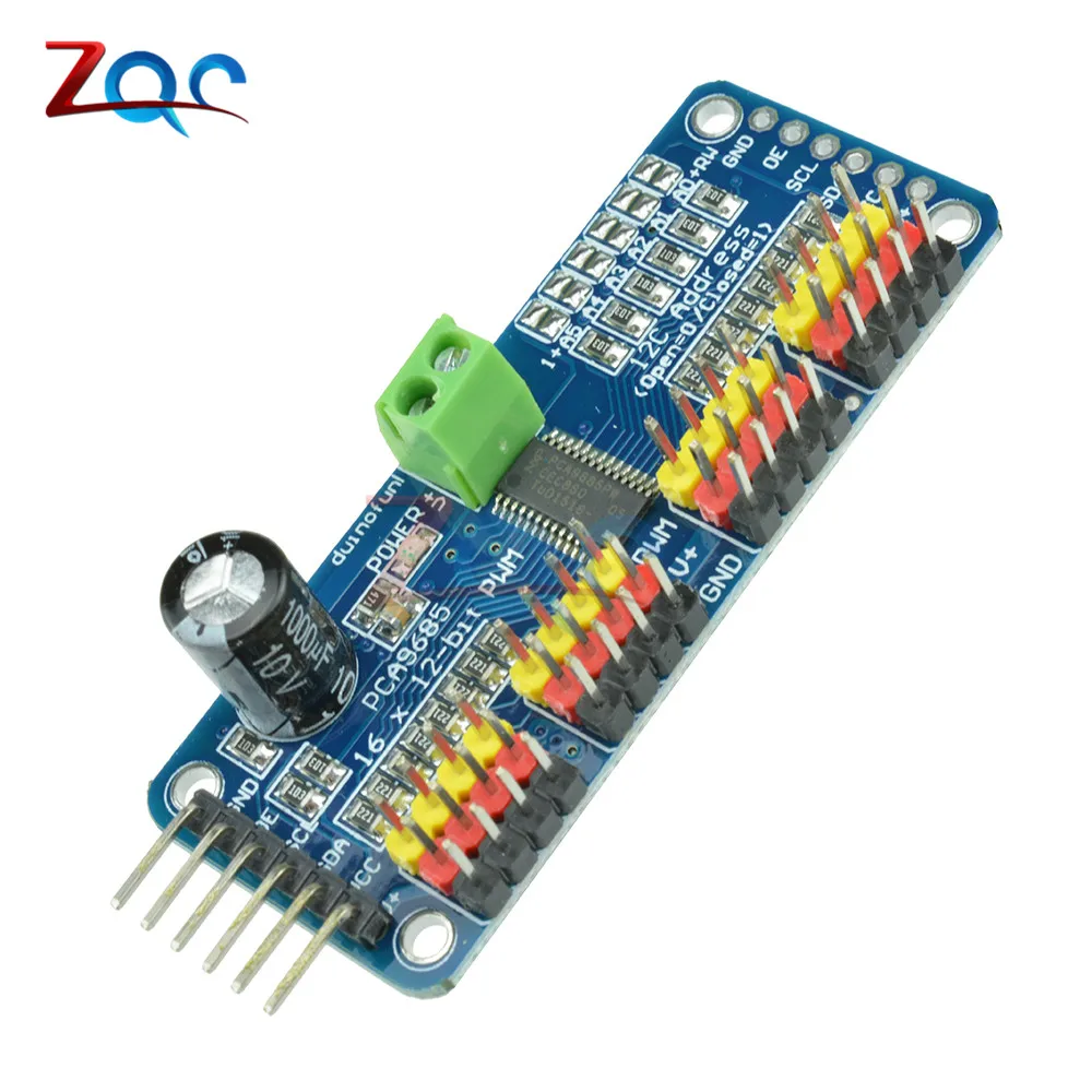 16-канальный видеорегистратор 12-битная ШИМ/Servo Driver-I2C интерфейс PCA9685 модуль Raspberry pi щит модуль servo Щит для Arduino Raspberry Pi