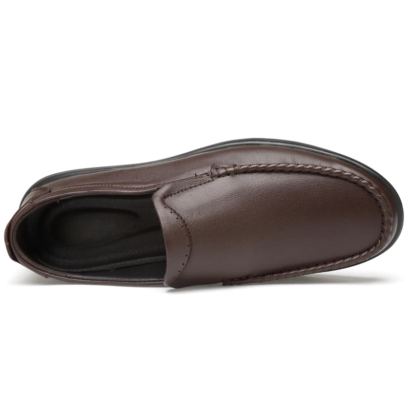Мужская обувь из натуральной кожи ручной работы Мужская обувь дышащая повседневные Лоферы Мокасины удобная обувь для вождения