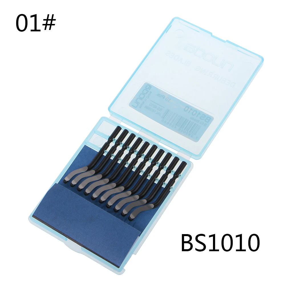 BS1010 10 шт. быстрое стальное вращающееся лезвие BS1010/BS1018/BK3010 лезвие алюминиевый угловой трещины для снятия заусенцев Инструмент для обработки - Цвет: BS1010