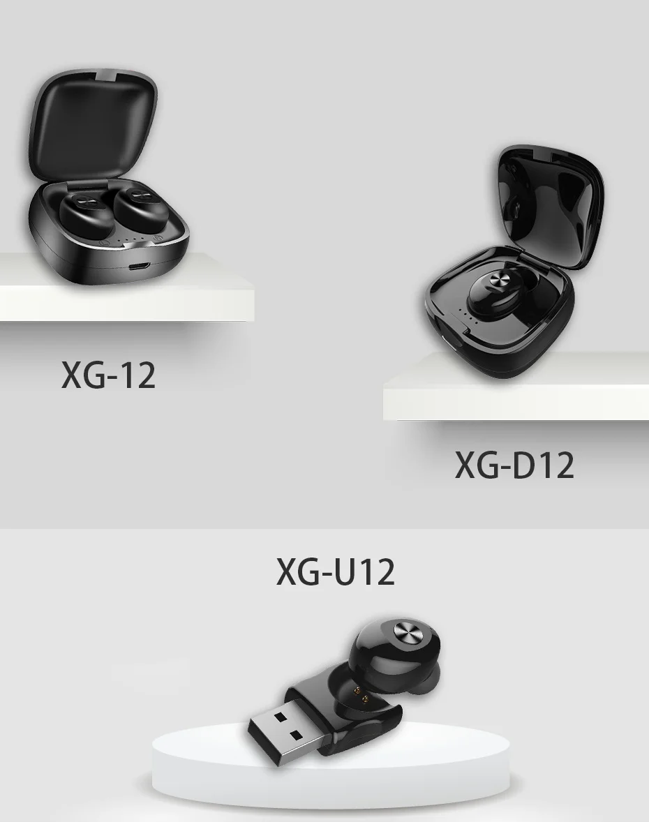 Bluetooth 5 0 XG12 TWS Earphone Stereo Wireless Earbus HIFI Sound Sport Earphones Handsfree Gaming Headset with Mic for Phone