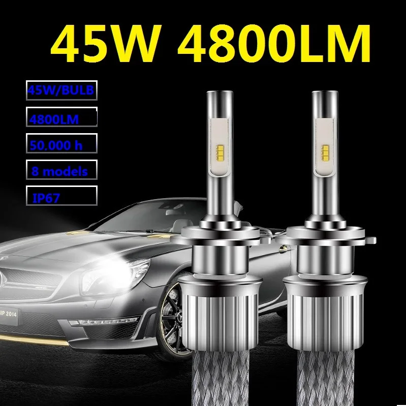 

Dianshi 90W H7 LED H4 H1 H3 H8 H9 H11 9005 9006 ZES Chips Car Led Headlight 6000k white Auto Fog light Headlamp Bulb Car Styling