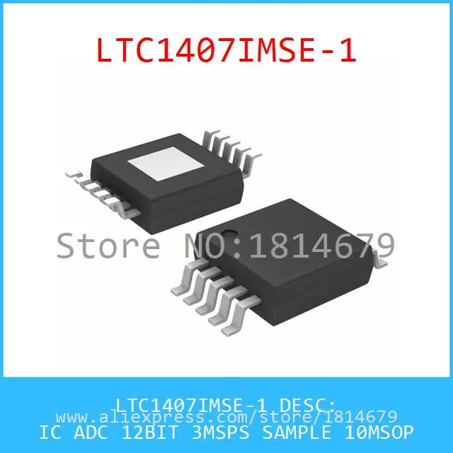 1 Шт./лот LTC1407IMSE-1 IC ADC 12BIT 3 MSPS ВЫБОРКИ 10 8MSOP 1407 LTC1407 |