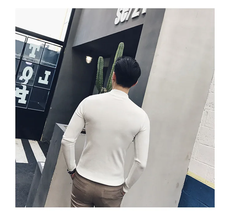 best sweaters for men MRMT 2022 Brand Autumn New Knitting Men's Sweater Pullover for Male Half High Collar  Sweater sweater crewneck