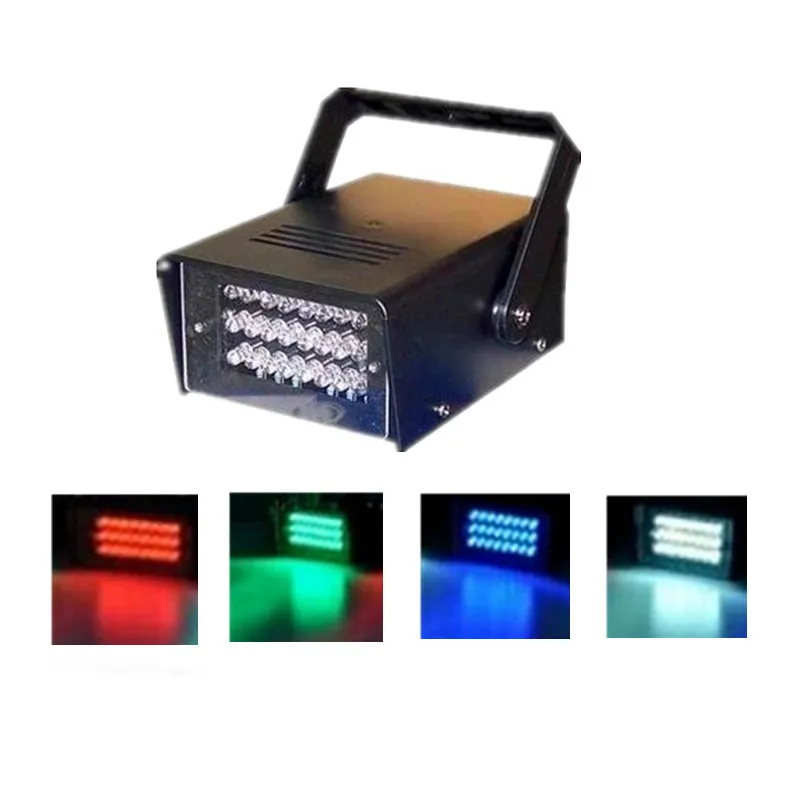 

24 LED DJ Strobe Flash Lights Disco Party Club AC110V 220V EU/US Plug 3W Stroboscope Stage Lighting Effect Home Party Light