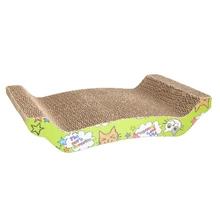 

Cute U Shape Corrugated Paper Pet Cat Toy Cat Claw-grinding Plate with Catnip Earthy Yellow