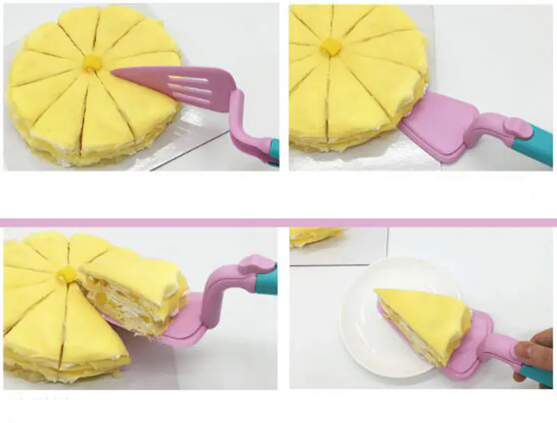 Удаляемый моющийся толчок торта Сырная лопатка для пиццы Инструменты для выпечки пластиковая лопатка для торта