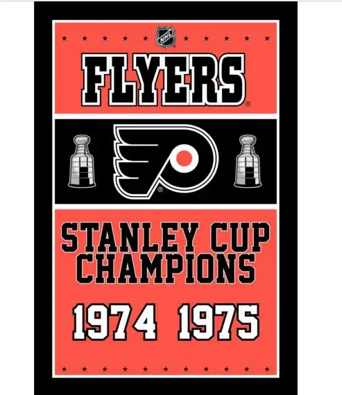 philadelphia flyers stanley cup champions flag 3ft x 5ft polyester philadelphia size