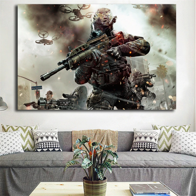 Us 5 7 5 Off Call Duty Infinite Warfare Wall Art Canvas Poster And Print Canvas Painting Decorative Picture For Bedroom Home Decor Framework In