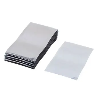 

100 Pcs 60mm x 100mm Silver Tone Flat Open Top Anti Static Bag For Electronics