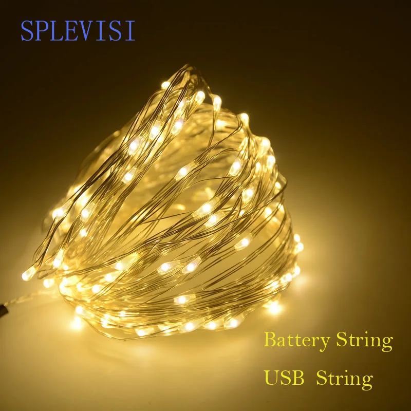 

10M 80 LEDS 4.5V Silver Copper Wire LED string light