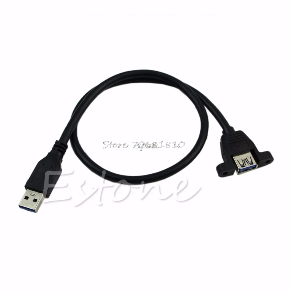 

USB 3.0 Male to Female Extension Molded Panel Mount 1.64 FT Extention Port Cable Z07 Drop ship