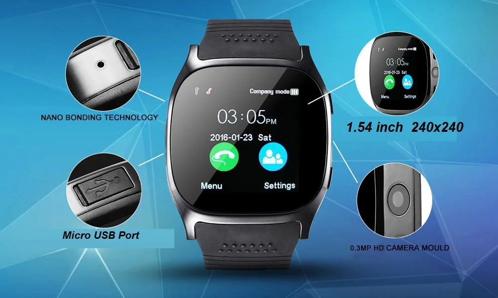 Stepfly T8 Bluetooth Смарт часы с камерой Facebook Whatsapp поддержка SIM TF карты вызова Smartwatch для телефона Android PK DZ09 Q18