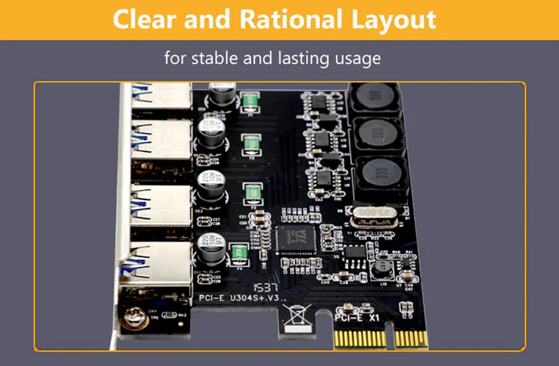 U3V PCI Express Post Card PCI-E USB 3.0 Adapter Card (21)