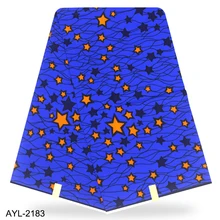 Королевская Синяя звезда печать воск ткань s 6 ярдов африканская нигерийская, из хлопка ткань лучший воск для одежды шторы AYL2183-2187