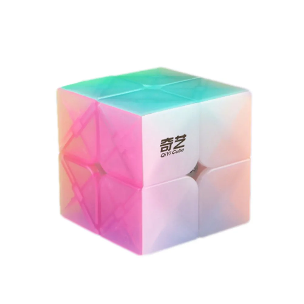 LeadingStar QiYi 2x2 3x3 4x4 5x5 Желе Дизайн куб головоломка волшебный куб детские развивающие игрушки - Цвет: 2x2