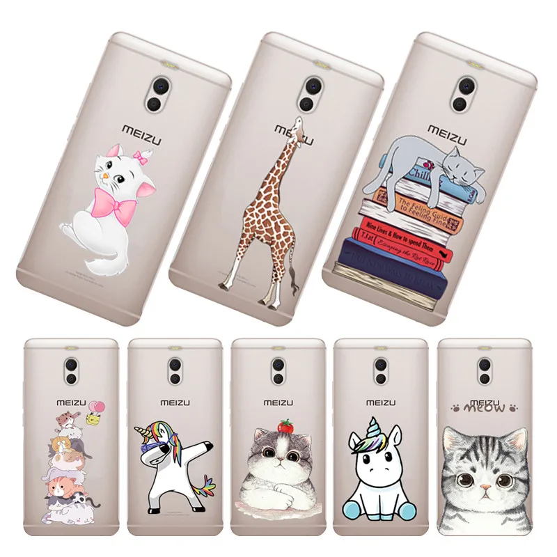 Arvin Shockproof Silicone Fundas for Meizu M6 Note M5S M5 Painted Soft TPU Case 16 M3S M3 Protective Cover |