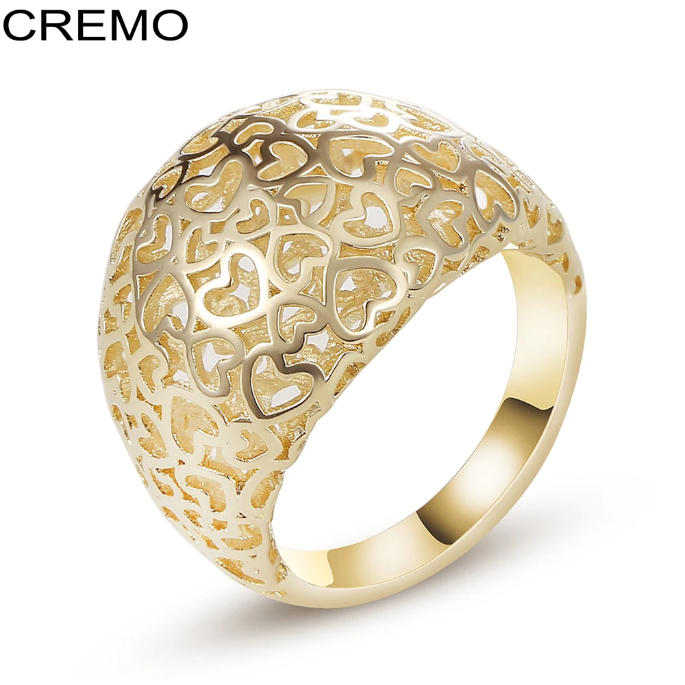Cremo Rings For Women Shape Of Heart Gold Hollow Jewelry Engagement Ring Vintage 3-Dimensional Designer Rings цена Cremo Rings For Women Shape Of Heart Gold Hollow Jewelry Engagement Ring Vintage 3-Dimensional Designer Rings цены онлайн