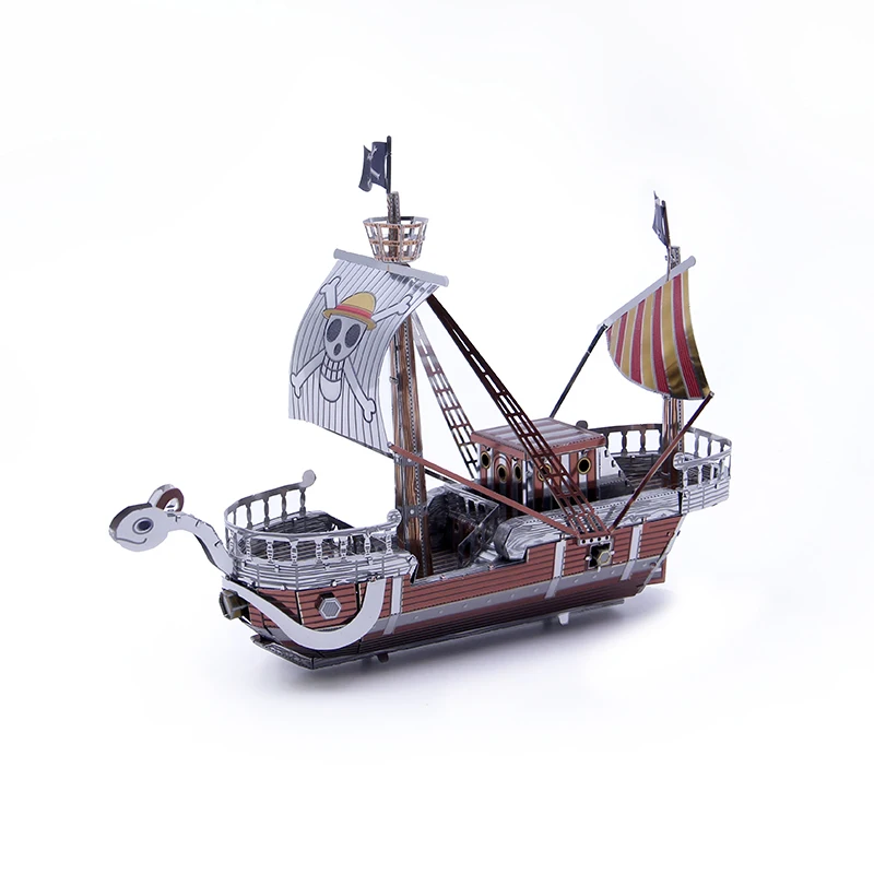 Microworld 3D DIY меаллическая сборка Z012 Going Merry boat Модель Развивающий Пазл лазерная резка подарки игрушки для детей