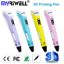 1.75mm ABS/PLA DIY 3D Printing Pen LED/LCD Screen 3D Pen Painting Pen+Filament+Adapter Creative Toy Gift For Kids Design Drawing