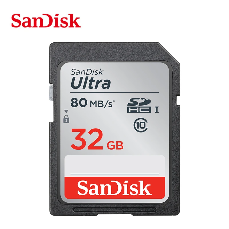 SanDisk Ultra оригинальный SD card 16 ГБ 32 Class10 SDHC 64 128 256 SDXC 80 МБ/с. уш 1 Поддержка для