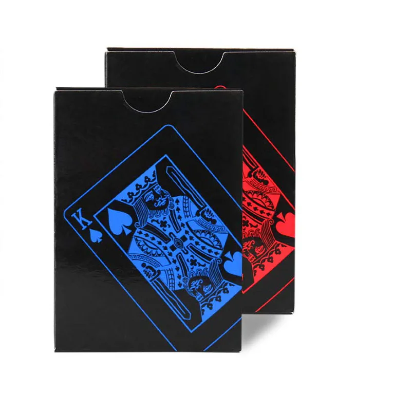 2 панели водонепроницаемые карты для покера пластиковые ПВХ игральные карты идеальный подарок для семьи вечерние и игровые 1 синий+ 1 красный - Цвет: 2 DECKS