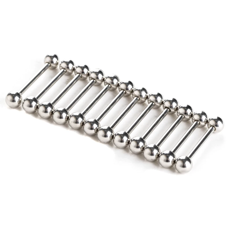 12pcs Charming Colorful Tongue Stud Shellhard Mixed Crystal Nipple Bar Ring Barbell Piercing Body Jewelery Femme Bijoux