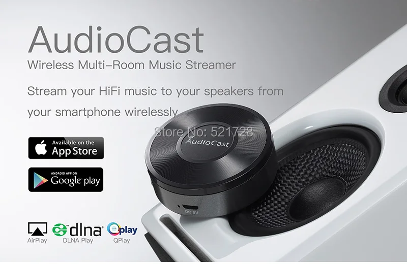 Audiocast M5 Dlna Airplay Adapter Wireless Wifi Music Audio Streamer  Receiver Audio Music Speaker F